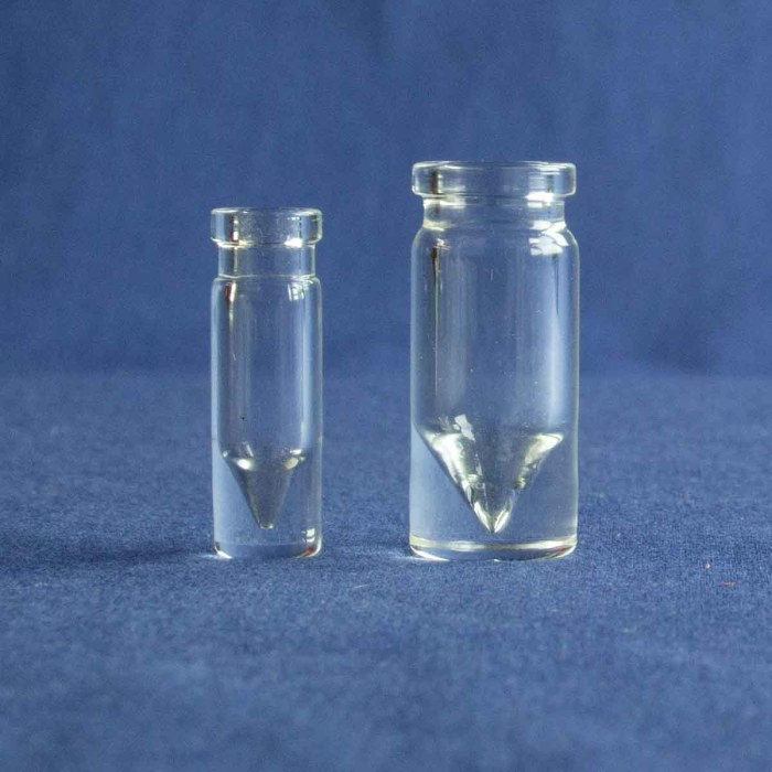 Conical vial with spin vane