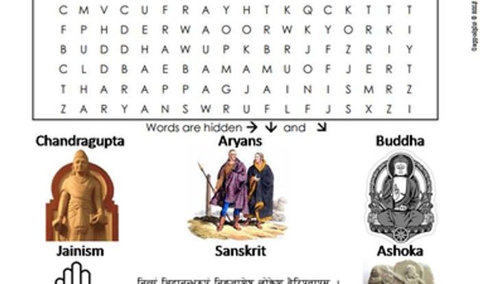 Ancient india word search answers