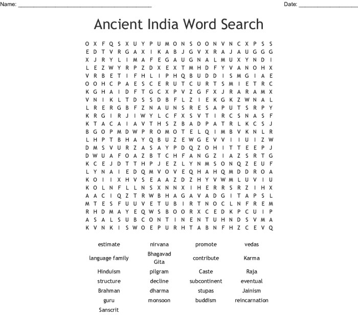 India word search