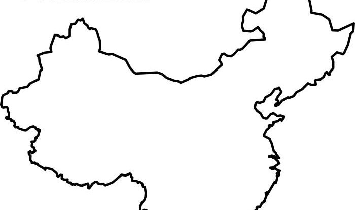 China cities map blank main chine carte boundaries hydrography maps outline