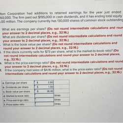 Bolton corporation had additions to retained earnings